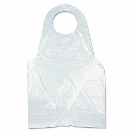 AMERCAREROYAL Heavyweight Poly Aprons, 28 x 46, 1 mil, One Size Fits All, White, 500PK RPA20